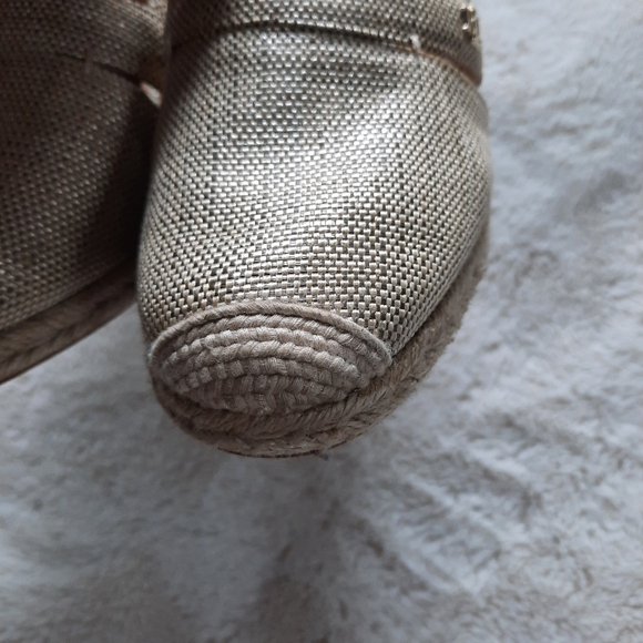 Lauren Ralph Lauren Penelopie Wedge Sandals Size 10 Womens Slingback Tan Khaki - Picture 4 of 12